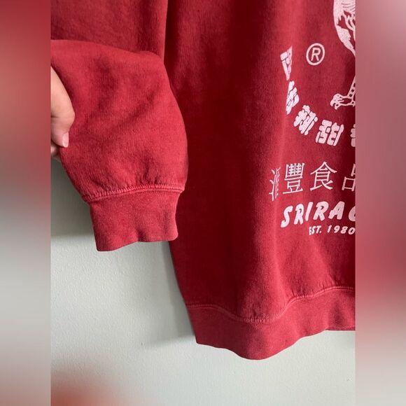 Red Rust Mineral Wash Women’s Sriracha Sweatshirt Sz Medium - Picture 3 of 5